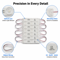 Module LED 12V 1.5W simple, étanche IP65, SMD2835, injection DC, blanc froid 6000K, Ra80, éclairage extérieur, Guangdong, garantie 2 ans, ROHS