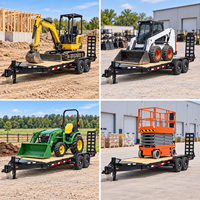 Trailer Pengangkut Alat Berat Lowbed dengan Ramp Hidrolik Bersertifikasi ISO9001 WMI DOT CE