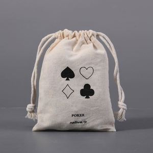 Bolsa de Algodón de Sarga Blanca para Joyería con Logotipo, Bolsa de Yute para Regalo, Bolsa de Almacenamiento para Joyería - Product Image 3