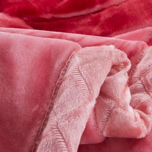 Couverture Raschel Double Épaisseur Luxe, <span class=keywords><strong>Plaid</strong></span> Doux et Chaud en Polaire Double Couche pour Lit et Canapé - Product Image 2