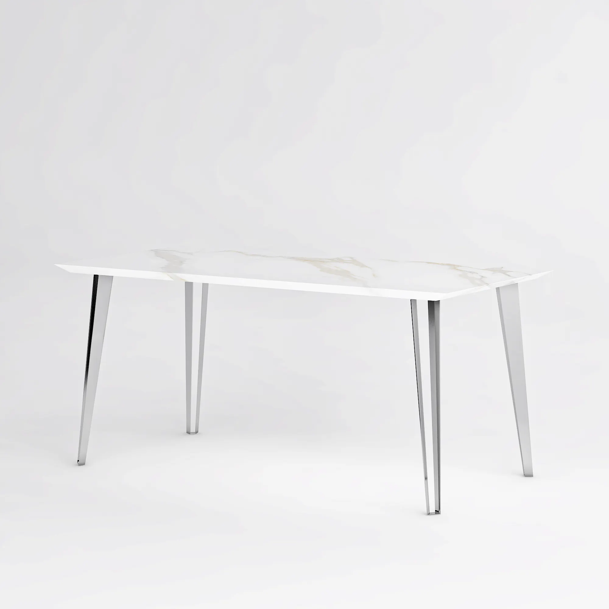 豪華な北欧のミニマルなダイニングテーブルクリエイティブでモダンなステンレス鋼の大理石のダイニングテーブル