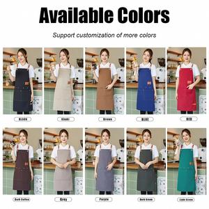 Delantales con Logotipo Personalizado de Fábrica, Delantal Negro Unisex Ajustable para Técnicos de Uñas, Delantal Personalizado para Salón de Belleza, Peluquería, Cocina, Camareros - Product Image 2