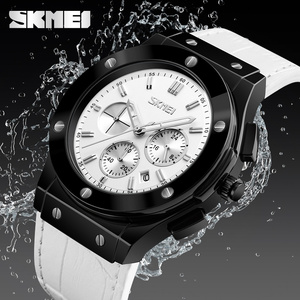 Montre de style business décontracté avec options de bracelet en cuir et en acier. Cadeau idéal pour les hommes, à porter au quotidien, qualité fiable. - Product Image 1