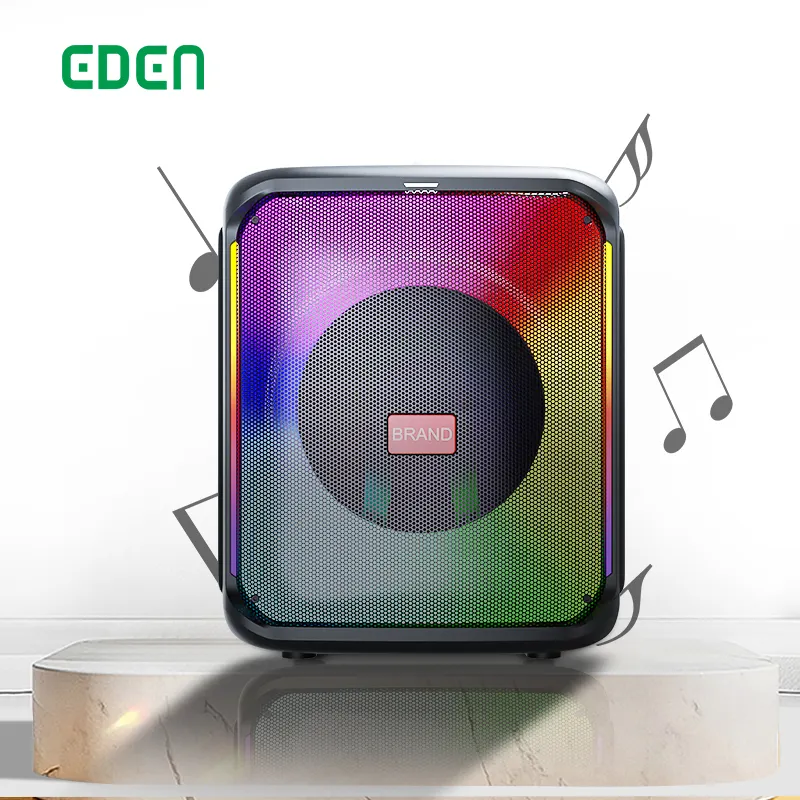 EDEN hoparlör 8 inç bluetooth hoparlörler ses çalar çok fonksiyonlu Partybox RGB taşınabilir süper bas hoparlör