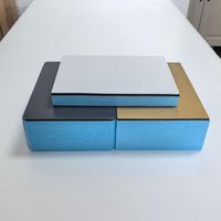 Сэндвич-панель ACP/SPC/PVC с алюминиевым листом и сердцевиной из пенополистирола для современных перегородок в отелях, огнестойкая, водостойкая, с теплоизоляционными свойствами