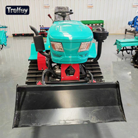 Tracteur à chenilles 35HP Multi-terrain pour rizière et verger avec châssis anti-déraillement et télécommande