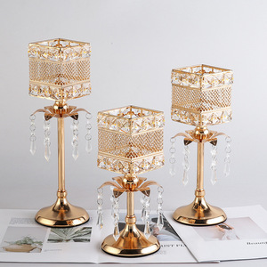 Europeo creativo Vintage ferro arte quadrato portacandele in metallo elettrolitico oggetti di scena di nozze <span class=keywords><strong>e</strong></span> decorazione per la <span class=keywords><strong>casa</strong></span> - Product Image 1