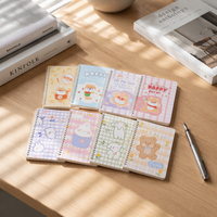 Carnet à spirale Kawaii, papeterie coréenne mignonne avec des animaux de dessin animé, journal pour étudiantes, filles et enfants, designs variés, vente en gros