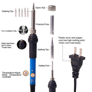Kit de <span class=keywords><strong>fer</strong></span> à <span class=keywords><strong>souder</strong></span> de vente chaude pointes de <span class=keywords><strong>fer</strong></span> à <span class=keywords><strong>souder</strong></span> de rechange <span class=keywords><strong>fer</strong></span> à <span class=keywords><strong>souder</strong></span> réglable en température - Product Image 6
