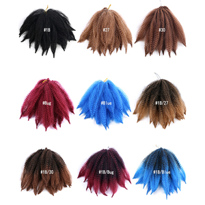 Échantillon gratuit de cheveux synthétiques Marley Kinky Bundle <span class=keywords><strong>Twist</strong></span> Braiding Hair, fibre synthétique haute température, cheveux pour crochet, tresses africaines, mèches - Product Image 3