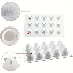 Moule à dessert en silicone platine LFGB SILIKOLOVE, série fruits, 6 cavités, forme fraise, pour <span class=keywords><strong>mousse</strong></span> et gelée, décoration de pâtisserie - Product Image 6
