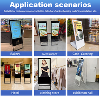Affichage numérique Android pliable et mobile pour intérieur, écran LCD publicitaire sur pied de 32, 43, 55, 65 pouces