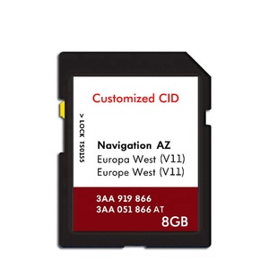 Tarjeta de Memoria SD con Mapas Actualizados para Navegación VW Passat B8 AZ V11 V12 West CID, Actualización GPS Navi Karte Europa Volkwagen - Product Image 1