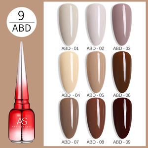 AS vente en gros, Collection de 9 couleurs, <span class=keywords><strong>Gel</strong></span> de laque, vernis à <span class=keywords><strong>Gel</strong></span> à Pigment élevé, Logo personnalisé, Nail Art professionnel Uv Led, vernis à <span class=keywords><strong>Gel</strong></span> - Product Image 4
