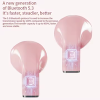 Écouteurs intra-auriculaires Love Pink BT 5.4 TWS, son stéréo haute fidélité avec codec AAC, étanches
