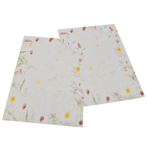 Vintage stile cinese bellissimo fiore stampa lettera carta Logo personalizzato biglietto di auguri o libro per <span class=keywords><strong>la</strong></span> <span class=keywords><strong>scrittura</strong></span> per lettere d'amore - Product Image 2