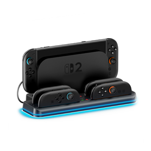 Trái Và Phải Gamepad Từ Tính Sạc Cơ Sở Cho Nintendo Chuyển Đổi 2 Giao Diện Điều Khiển Sạc Đứng Với RGB Màu-Thay Đổi Đèn - Product Image 2