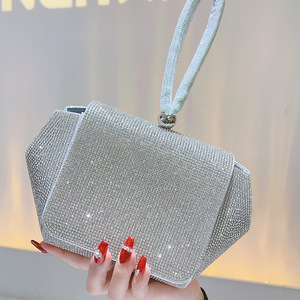 Bolso de Noche con Pedrería, Bolso de Mano Tipo Clutch para Mujer, Brillante, para Fiestas, Bodas - Product Image 2