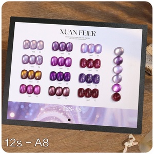Ensemble de vernis à ongles gel effet œil de chat 12 couleurs, automne-<span class=keywords><strong>hiver</strong></span>, blanchissant, petit format - Product Image 4