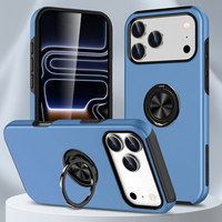 Nouvelle coque de téléphone magnétique hybride tendance avec support anneau pour iPhone 18 Pro, étui antichoc en TPU et PC pour téléphones mobiles 17, 16, 15, 14, 13