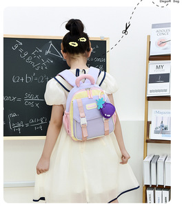 Sac à dos de voyage pour enfant anti-perte personnalisé, ergonomique, motif pierre, imperméable, Oxford, petit, fille, <span class=keywords><strong>orange</strong></span> - Product Image 6
