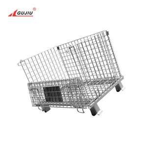 Boîtes à Cage Euro de sécurité, conteneur en treillis métallique avec Guide de chariot élévateur, Standard ue