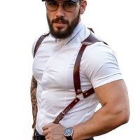 Arnés de Pecho de Cuero PU Resistente al Agua con Tirantes Ajustables, Correas de Hombro y Brazos, Cinturón Negro SM Sexy y Divertido Estilo Punk