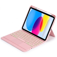 Clavier sans fil à succès avec pavé tactile optique pour iPad 10e génération 10,9 pouces Tablette USB Type-C Taille complète Rétroéclairage RVB Nouveau