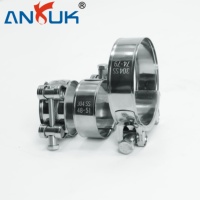 Collier de serrage sur mesure en acier inoxydable 304 316 renforcé à bande large 22mm 26mm 30mm pour assemblages de flexibles hydrauliques haute pression en pouces
