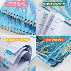 Diario de impresión personalizado Agenda semanal Diario en espiral Cuaderno planificador Listo para enviar Lista de tareas diarias Cubierta de papel de regalo Tapa dura - Product Image 3