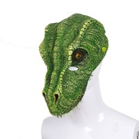 Masque de T-Rex semi-artisanal personnalisé pour Halloween, taille unique, très vendu, pour le commerce international, fête de carnaval, masque en mousse PU