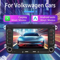 Autoradio Android 2Din pour VW Golf 5/6 Passat B6/B7 Apple CarPlay GPS Navigateur Écran tactile 7 pouces Cartes du monde entier Caméra de recul