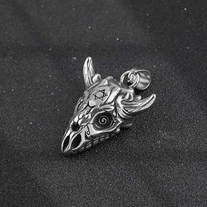 Collar con Colgante de Cabeza de Toro, Estilo Punk Vikingo Gótico, de Acero Inoxidable para Hombre, Venta al Por Mayor de Fábrica - Product Image 2