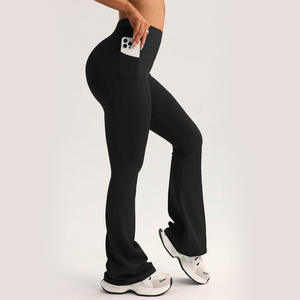 Pantalones de Yoga de Secado Rápido con Bolsillos, Pantalones Deportivos de Cintura Alta, Transpirables, de Spandex y Nailon, para Correr y Hacer Ejercicio - Product Image 4