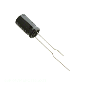 ตัวแทนจำหน่ายอย่างเป็นทางการ ตัวเก็บประจุแบบ Through Hole CAP ALUM 47UF 20% 63V RADIAL TH 63PK47MEFCT16.3X11 ความจุ 47 ยูเอฟ - Product Image 1