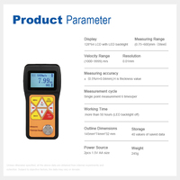 Appareil de mesure d'épaisseur ultrasonique portable, rechargeable, à affichage numérique automatique, haute précision, IP55