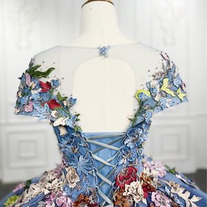 ชุดราตรีหรูหราสำหรับผู้หญิงไซส์ใหญ่ ประดับด้วยลายปัก  แบบยาว  สำหรับงานเลี้ยงตอนเย็น ปี 2022 รุ่น 9942 - Product Image 4