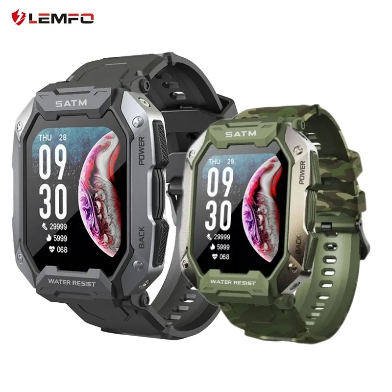 LEMFO-reloj inteligente C20 2022 para hombre, dispositivo con Android, GPS, WiFi, 1,72 pulgadas, 280x320, cámaras duales HD, lemfo