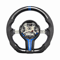 Volant en cuir et fibre de carbone pour BMW 320/525/F10/F30/F31/F32/F15/E90/F70/E71/F31/X5/X6/F01/F07/F20/F11/F22/F25/M3/M5/M4M2