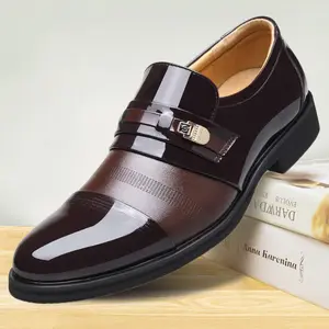 2024 Leisure Breathable Work Footwear Durable Soft Sole Leather Shoes Men's Formal Business Leather Shoes