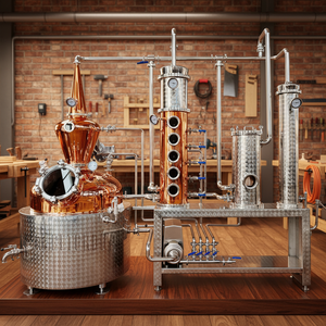 Equipo de Destilación Multifuncional Semiautomático de 500L, Cesta para Ginebra, Controlador PID, Equipo de Destilación de Aceites Esenciales de 500L - Product Image 1