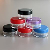 Pots en plastique colorés pour crème de voyage, contenants cosmétiques rechargeables avec couvercles