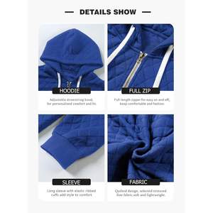 2025 hommes décontracté sweat à capuche zippé à manches longues veste matelassée manteau - Product Image 4