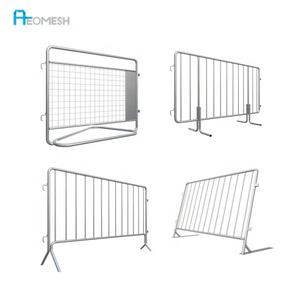 מחסומי דרך זמניים מנירוסטה של AEOMESH גואנגדונג, מחסומי תנועה מתחברים, גדרות בטיחות חיצוניות, ידידותיות לסביבה - Product Image 3