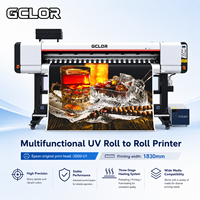 Impresora de Inyección de Tinta de Formato Ancho GCLOR Deluxejet1840UV de 1820 mm, Impresora Plotter con Tinta de Sublimación UV Eco-solvente I3200-U1