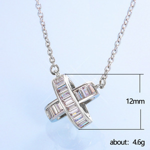 Collar con Colgante de Letra X de Moda para Mujer, Collar Minimalista con Letra del Alfabeto, Accesorios de Joyería de Moda al por Mayor - Product Image 4