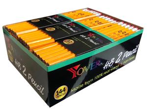 عبوة اقتصادية 144 قطعة # مجموعة أقلام رصاص للرسم بلونين أصفر، نوع HB - Product Image 6