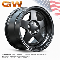 جنوط سيارات GW مطفية سوداء مقاس 18 و19 و20 بوصة مصنوعة حسب الطلب 5x114.3 لسيارات فورد موستانج وتيسلا موديل 3 وموديل Y وتويوتا كامري