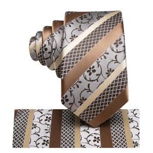 Cravatta Casual per Bambini e Ragazzi Hi-Tie, <span class=keywords><strong>Costume</strong></span> per Studenti, Esibizioni sul Palco, Uniforme a Righe Nere e Oro, Motivo Paisley in Poliestere - Product Image 5