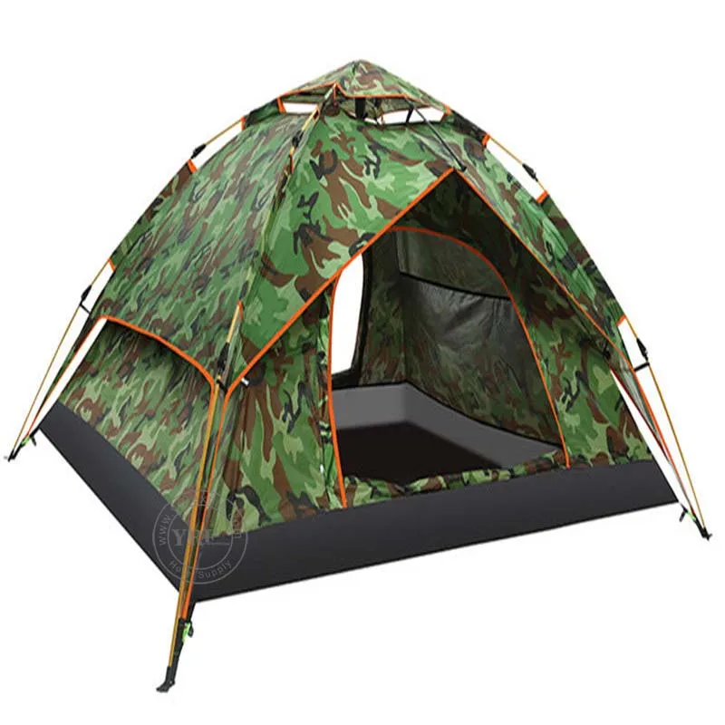 Selling 4 Persons Cantonment canvas Family Waterproof Ultralight Folding winter Waterproof Windproof Green Outdoor camping tent